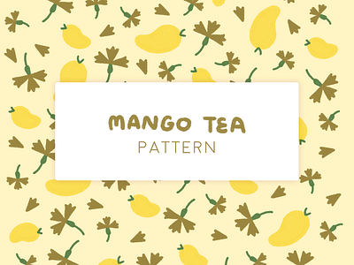 Pattern Mango Tea branding drawing drawingart illustration pattern pattern a day pattern design