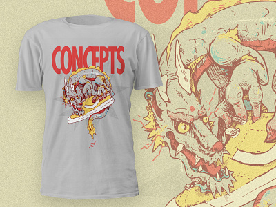 Concepts.Id - DRGN dragon illustration merchandise design