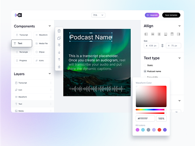 Audiotease — Advanced Editor advanced editor app audio editor branding color picker design design agency graphic editor panels product product design ui uiuxdesign ux video editor web app web design