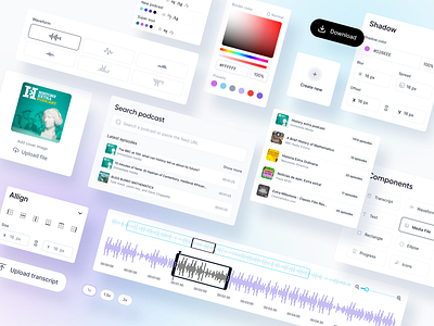 Audiotease — UI Components audio editir audio editor brand kit design design agency editor ui ui components uiux ux video editor web design