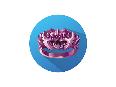 Jewel from the game Lineage 2. Innova, 4game achievement game icons illustration jewel ring vector