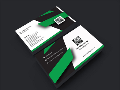 Business Card Green Official business card card card design design illustration vector