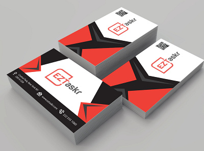 Business Card Red Black business card card card design design illustration vector