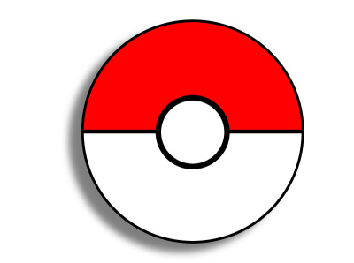 Pokemon Ball illustration logo vector