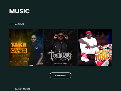 Khaligraph Jone's Home Page Concept