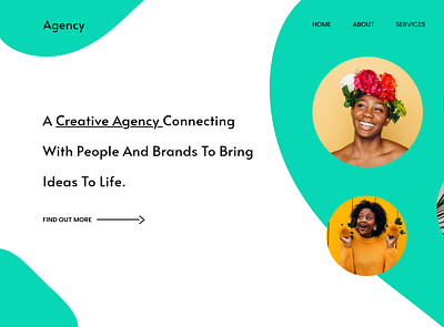 Agency Website Header design mockup ui ux web web design
