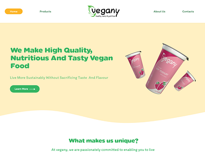 Vegan Food Website - Mock Up design mockup ui ux web web design