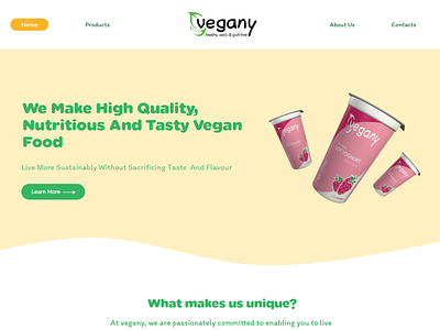 Vegan Food Website - Mock Up