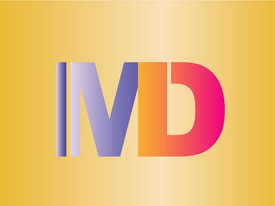 IMD Simple Logo Design gradient. letter design logo design typography