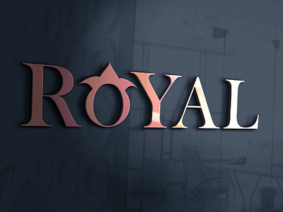 ROYAL Name Logo With Mockup alphabet letter design logo design mockup