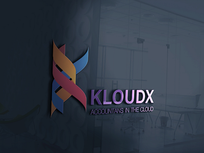 company logo design KLOUDX 3d design design 3d letter design logo