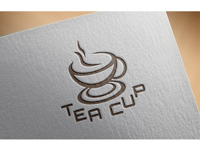 TEA CUP Logo Design design graphics design illustration illustrator letter letter design logo logo design sign typography vector