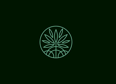 Plant app design flat icon illustration logo minimal vector