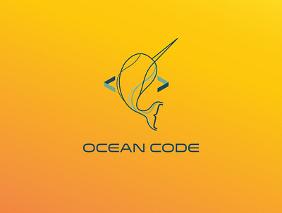 Ocean Code app art design flat graphic design icon illustration illustrator logo minimal vector