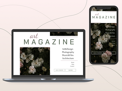 Art Magazine art branding design graphic design minimal ux web webdesign