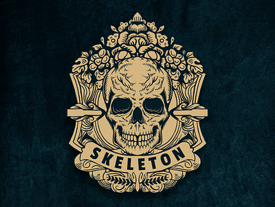 Skeleton design icon illustration logo vector