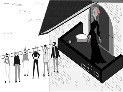 Люди та смерть adobe illustrator animacion animated gif design illustration векторні зображення