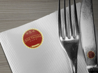 Over Trump Restaurant Logo circle logo design logo logo design logodesign red restaurant restaurant branding restaurant logo restaurant logo vintage restaurantlogo vintage round vintage logo vintage type restaurant logo