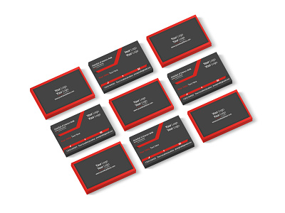 Creative Business Cards Design black and red branding business card business card design business cards businesscard illustration red business card theme