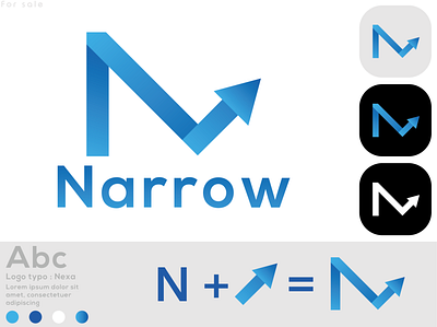 N + Arrow Modern Logo Design Concept logo logo design logodesign modern logo n n and arrow combination n arrow n letter logo narrow new