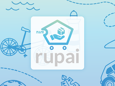 rupai Logo | Modern E-commerce Shop Logo Design