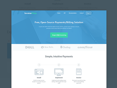 Payments Homepage billing design billing page blue clean fun home home design homepage mint open source payments ux uxui