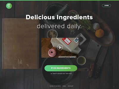 Food Delivery | UI Web Design food food delivery food startup food subscription green gradient takeaway delivery takeaway startup