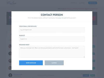 Contact User Form