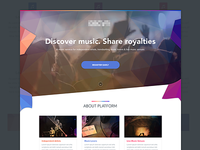 Music Platform | Prelaunch geometric interface geometric ui music music design music discover music homepage music layout music platform prelaunch design prelaunch ui