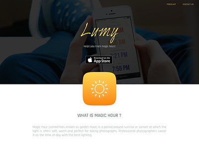 Lumy - Website app ios ipad iphone lumy parallax responsive website