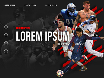 Sport web UI/UX home page design