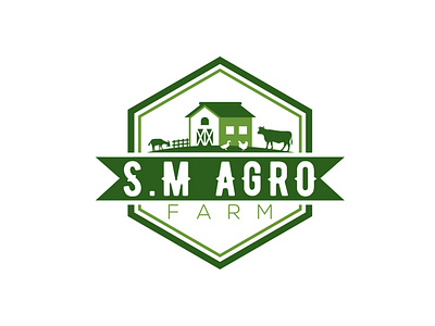 S.M Argo farm vintage logo design