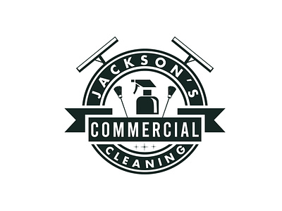 Jackson's commercial cleaning logo design