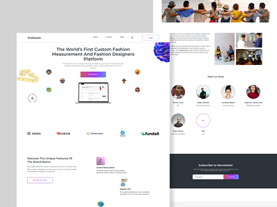 Instasew - Fashion Measurement Landing page