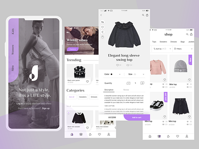 Fashion E-commerce App animation app branding design ecom ecommerce fashion graphic design illustration landing page logo store ui ux vector