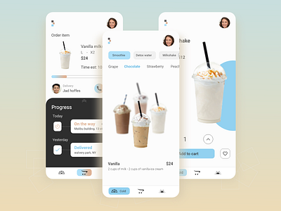 Café order app app branding delivery design graphic design landing page logo ui ux