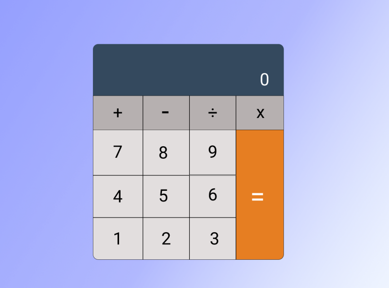 Calculator ui design by kavya parekh on Dribbble