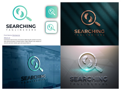 SEARCHING 3d 8 typography animation app design branding ecommerce icon identity illustrator letter logo lettermark logo modern logo s logo scroll animation software software it tech technology stats symbol ui