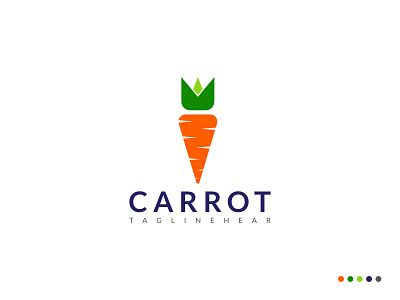 Carrot Logo bar carrot creative creativity delicious food letter logo logotype mark monogram organic simple vegetable