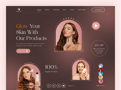 Skin Care Product Landing Page beauty care beauty products best product cosmetic website creative graphic design landing page product product page productdesign skin care landingpage skin care website skincare skinproducts ui uidesign ux ux design website website beauty