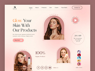 Skin Care Product Landing Page beauty care beauty products best product cosmetic beauty creative design graphic design landing page product design product page skin care skin care landingpage skin care website skin products ui ui design ux ux design website website beauty