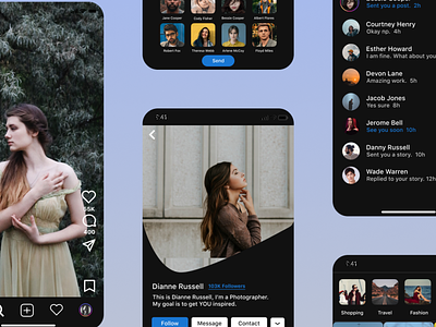 Instagram Redesign UI app branding comment design designer designs figma figmadesign instagram like redesign remake share shot ui ux