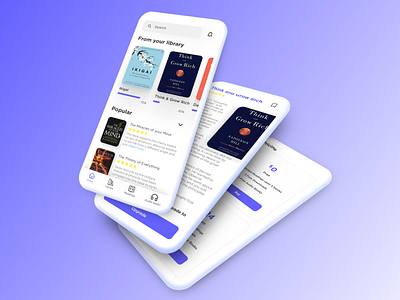 Book Reading App UI design dailyui design designer designs figma shot ui