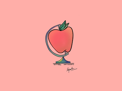 Globo Apple apple apple pencil explore globe illustration ipadpro procreate sketch