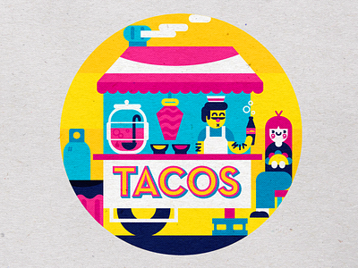 PUESTO DE TACOS branding cmyk design hispanic heritage month hispanicheritagemonth icon pack icon set icons illustration inkbyteatwork loteria mexican mexican design mexican food mexican heritage modern vector