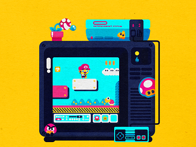 World Three 8bit branding cmyk design graphic design icons illustration inkbyteatwork logo modern nes nintendo nintendo enternaiment system vector