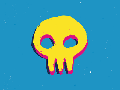 Spookycon Skull cmyk halloween icons inkbyte inkbyteatwork skull