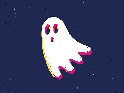 Spookycon Ghost cmyk ghost halloween icons inkbyte inkbyteatwork