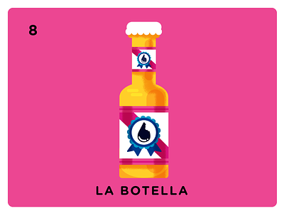 #8 La Botella blue culture loteria mexican modern pabst political ribbon social trump