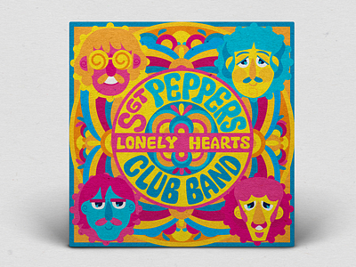 Sgt. Peppers Lonely Hearts Club Band cmyk cover george icons inkbyteatwork john music paul ringo sgt peppers the beatles vinyl vinyl cover within you without you yellow submarine